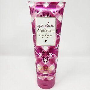 New Bath & Body Works Gingham Gorgeous 8 oz Body Cream Lotion Moisturizer Peony